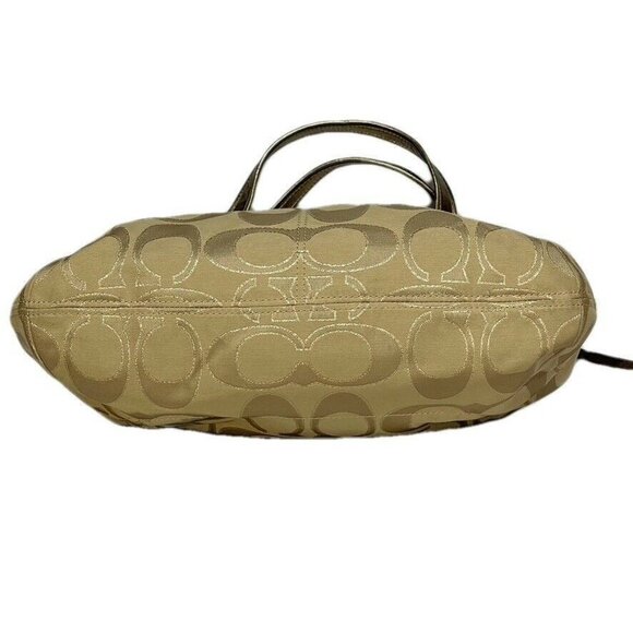 Coach Beige Signature Tote Bag - Picture 5 of 7
